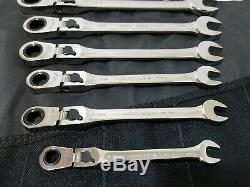 HTF Craftsman USA Locking Flex Head Ratcheting Wrench Set SAE 5/16 3/4 KZ