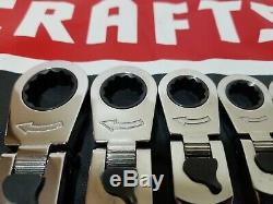 HTF Craftsman USA Locking Flex Head Ratcheting Wrench Set SAE 5/16 3/4 KZ