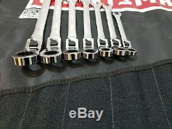 HTF Craftsman USA Locking Flex Head Ratcheting Wrench Set SAE 5/16 3/4 KZ