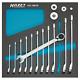 Hazet 163-186/16 Ratcheting Combination Wrench Set With Square Adapters