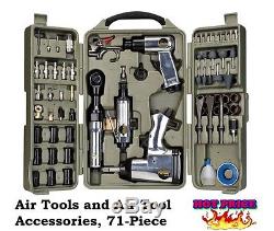 Heavy Duty Air Tool Kit Automotive Hand Tools Impact Wrench Air-Ratchet 71Pc-Set