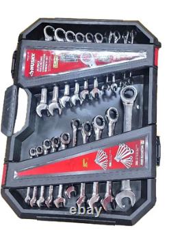 Husky 72-Tooth Ratcheting SAE/MM Combination Wrench Set (20-Piece)