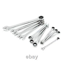 Husky Combination Wrench Set SAE Metric Ratcheting Box End Hand Tools 22 Piece