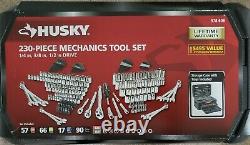 Husky Mechanics Tool Set 230 Piece 3 Layer Storage Case w Carrying Handle New