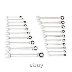 Husky Model HRW20PCSMN Ratcheting SAE/MM Combination Wrench Set (20-Piece)