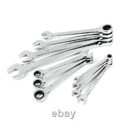 Husky Ratcheting Wrench SAE Combination Set 11-Piece 0° Offset Box-End 12 Point