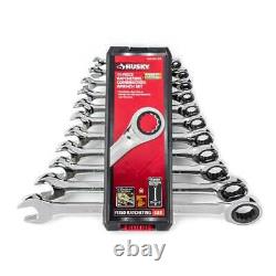 Husky SAE/MM Ratcheting Combination Wrench Set 22-Piece Hand Tool New