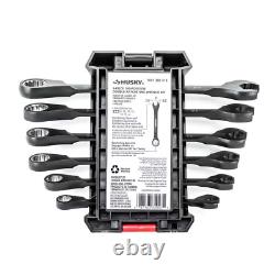 Husky Wrench Set 100 Position MM Double Ratcheting Open End Hand Tool 6 Piece