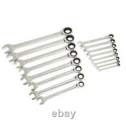 Husky Wrench Set Master Hand Tool SAE Ratcheting Alloy Steel Slim (16-Piece)