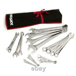 Husky Wrench Set Master SAE Combo tooth Ratcheting Box End 12 Point 19 Piece