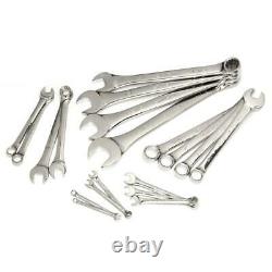 Husky Wrench Set Master SAE Combo tooth Ratcheting Box End 12 Point 19 Piece