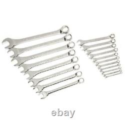 Husky Wrench Set Master SAE Combo tooth Ratcheting Box End 12 Point 19 Piece