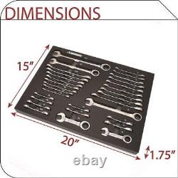 Husky Wrench Set SAE Metric Ratcheting EVA Tray (30-Piece)