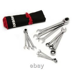 Husky Wrench Set SAE Reversible Ratcheting Offset Box End Hand Tool 12 Piece New