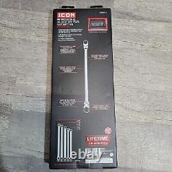 ICON 5 Professional Double Box Flex Wrench Set WRDBFM-5 METRIC Ratcheting