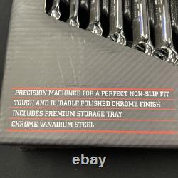 ICON WCLM-10 Professional Long Metric Combination Wrench Set 10 Piece 10- 19mm