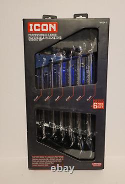 ICON WRRM-6 Metric Professional Large Reversible Ratcheting Wrench Set 57992 NEW