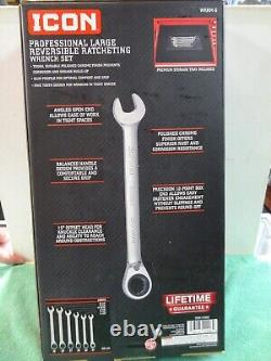 Icon Professional 6PC Large Reversible Ratcheting Wrench Set METRIC- WRRM-6