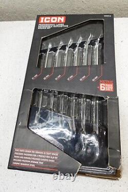 Icon Professional Large Reversible Ratcheting Wrench 6 Piece Set Metric WRRM-6