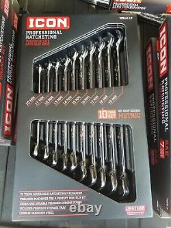 Icon Tools Ratcheting Anti Slip Wrenches 10mm-19mm WRAM-10 set