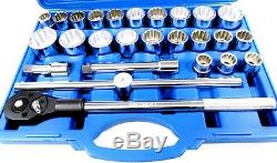 Imperial Metric Socket Set 27pc 3/4 Inch Drive Tool Kit AF SAE MM Ratchet SS304