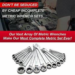 JAEGER 18pc MM/Metric TIGHTSPOT Ratcheting Wrenches MASTER SET With BEAR KE