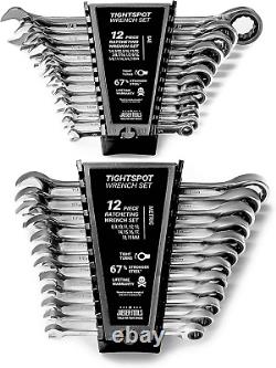 JAEGER 24Pc IN/MM TIGHTSPOT Ratcheting Wrench Set MASTER SET Including Inch &