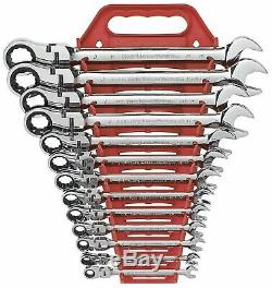 KD GearWrench 9702 13 Piece Flex-Head Combination Ratcheting Wrench Set SAE in