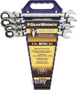 KD GearWrench 9903 Flex-Head Ratcheting Wrench Completer Set Metric, 4-Piece