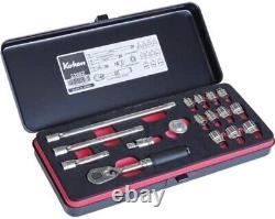 KOKEN 2286Z Z-EAL 1/4 6.35mm Socket Wrench Set 17 pieces 2286Z Japan New