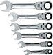 Ktc Short Ratchet Combination Wrench Set (swing Type) 6-piece Set Tmsr2s06 New