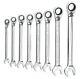 Kd Tools 9543 8 Pc. 12 Point Metric Reversible Combination Ratcheting Wrench Set