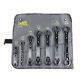 Klein Tools 68222 Ratcheting Box Wrench Set, 7-piece