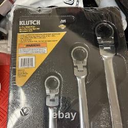 Klutch 4-Pc. Long Flex Head Spline Reversible Ratcheting Wrench Set, SAE