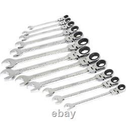 Klutch Flex Ratchet Wrench Set, 12-Pc, Metric, 8mm-19mm