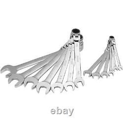 Klutch Flex Ratchet Wrench Set, 13-Pc, SAE, 1/4in. 1in