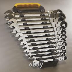 Klutch Flex Ratchet Wrench Set, 13-Pc, SAE, 1/4in. 1in