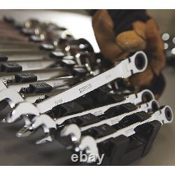 Klutch Flex Ratchet Wrench Set, 13-Pc, SAE, 1/4in. 1in