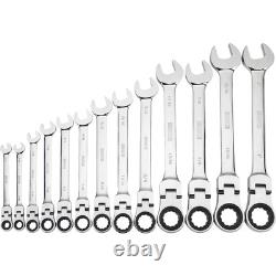Klutch Flex Ratchet Wrench Set, 13-Pc, SAE, 1/4in. 1in