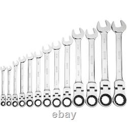 Klutch Flex Ratchet Wrench Set, 13-Pc, SAE, 1/4in. 1in