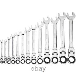 Klutch Flex Ratchet Wrench Set, 13-Pc, SAE, 1/4in. 1in
