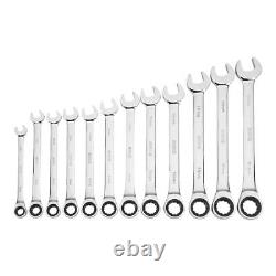 Klutch Ratcheting Wrench Set, 12-Pc, Metric 8-19mm