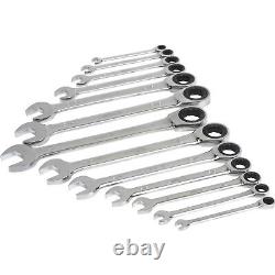 Klutch Ratcheting Wrench Set, 13-Pc, SAE 1/4in. 1in