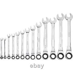 Klutch Ratcheting Wrench Set, 13-Pc, SAE 1/4in. 1in