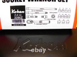 Ko-ken Z-EAL 1/4(6.35) Socket Wrench Tool Set ZEAL 2286Z Metal Case Japan F/S