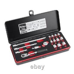 Ko-ken Z-EAL 2286Z 6.35mm Socket Wrench Set 17 pieces Metal Case New from Japan