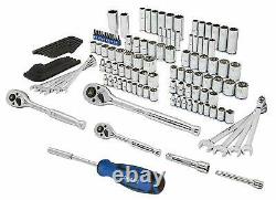 Kobalt 138 Pc Polished Chrome Standard SAE & Metric Mechanics Tool Set