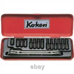 Koken 1202 Ratchet spanner set 15 pieces New from JAPAN