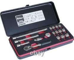 Koken 2286Z Socket Wrench Set 6.35mm Drive 6 Pieces 17 Piece Set Japan hexagonal