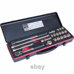 Koken 3286Z 3/8 Z-EAL Socket Wrench Set of 21 Items with Metal Case NEW